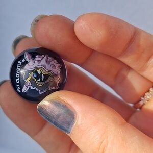 Cloyster #91 Pokémon vintage 1990's dark blue glass marble